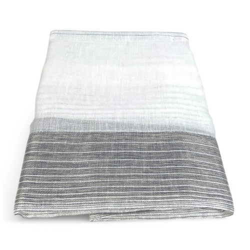 Rideau Jacquard Rayé Moderne - 140x300 cm - Sangle Universelle - 1 Tissu Elégant