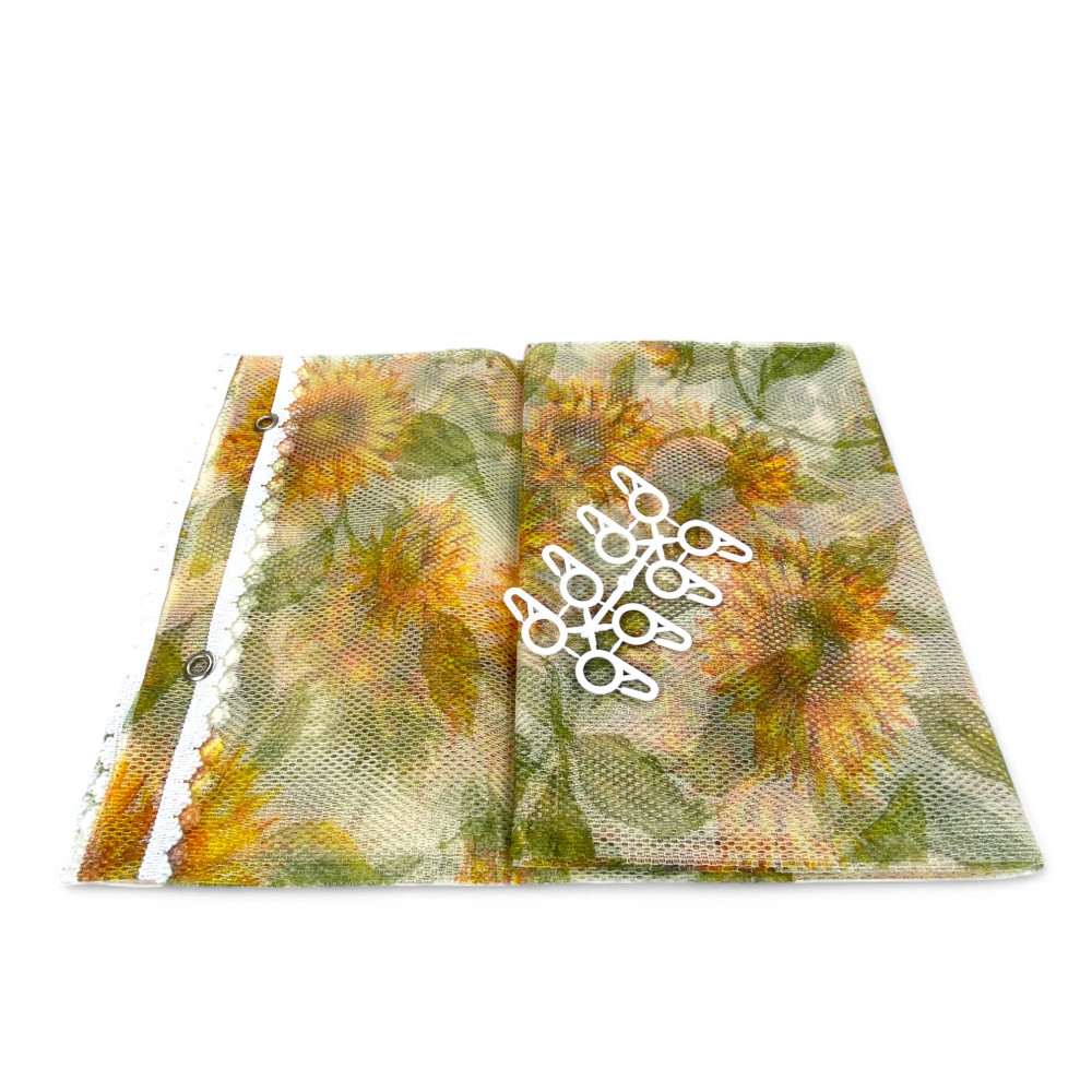 Tenda Zanzariera Girasoli - Rete Anti Insetti Esterni Giardino Balcone - Poliestere con Occhielli e Frangia