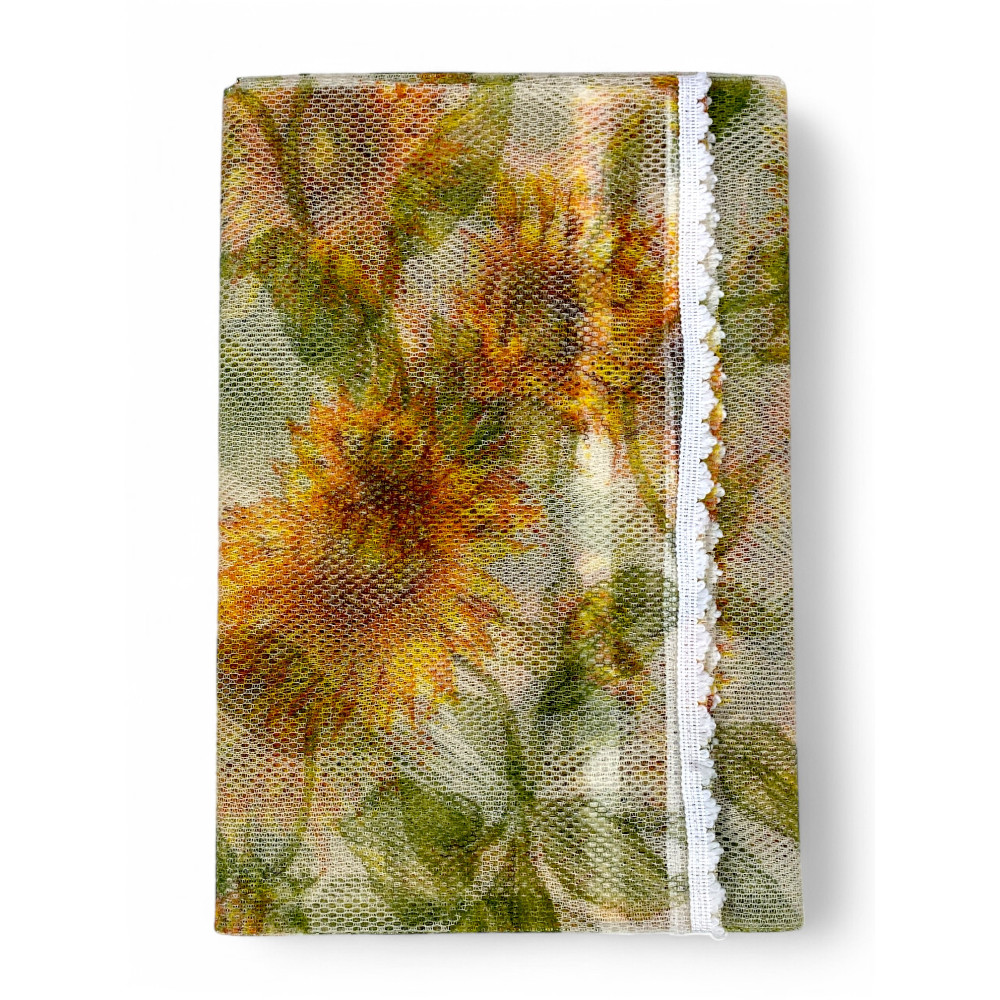 Moustiquaire Sunflowers - Moustiquaire extérieure Balcon de jardin - Polyester avec œillets et franges