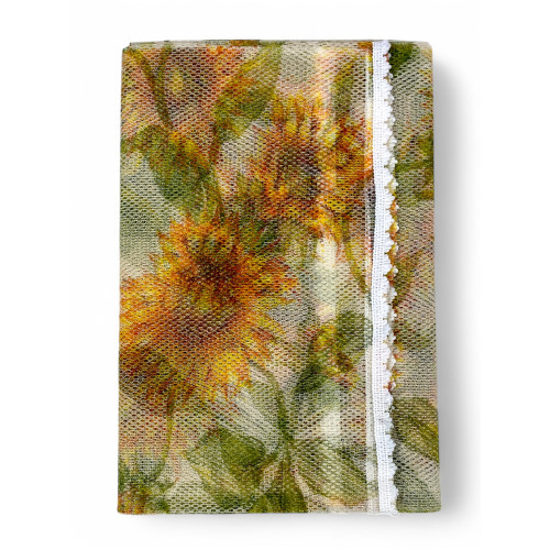 Moustiquaire Sunflowers - Moustiquaire extérieure Balcon de jardin - Polyester avec œillets et franges