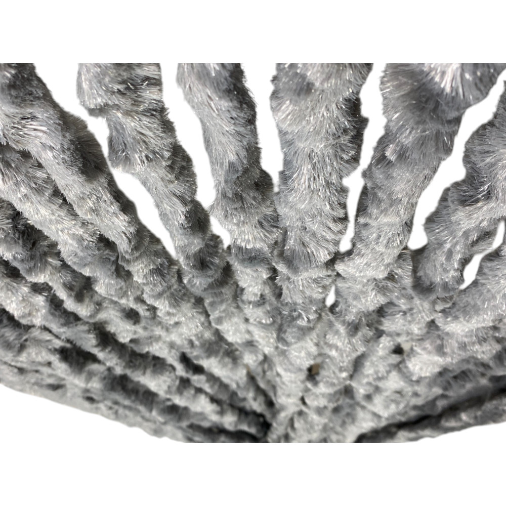 Rideau en chenille grise Soffio - Protection contre les insectes, semi-transparent, facile à monter - Polypropylène 100 % recycl