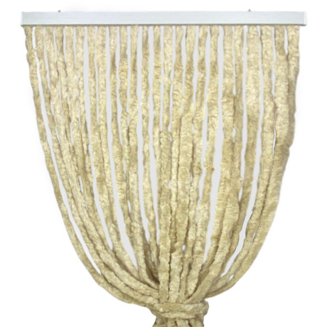 Beige Chenille Curtain - Semi-transparent anti-insect curtain