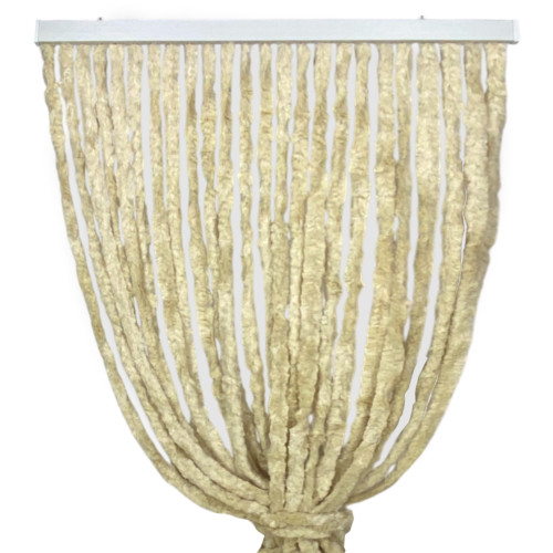 Soffio beige Chenille-Vorhang - Insektenschutz, halbtransparent, einfache Montage - 100% recycelbares Polypropylen