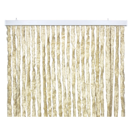 Beige Chenille Curtain - Semi-transparent anti-insect curtain