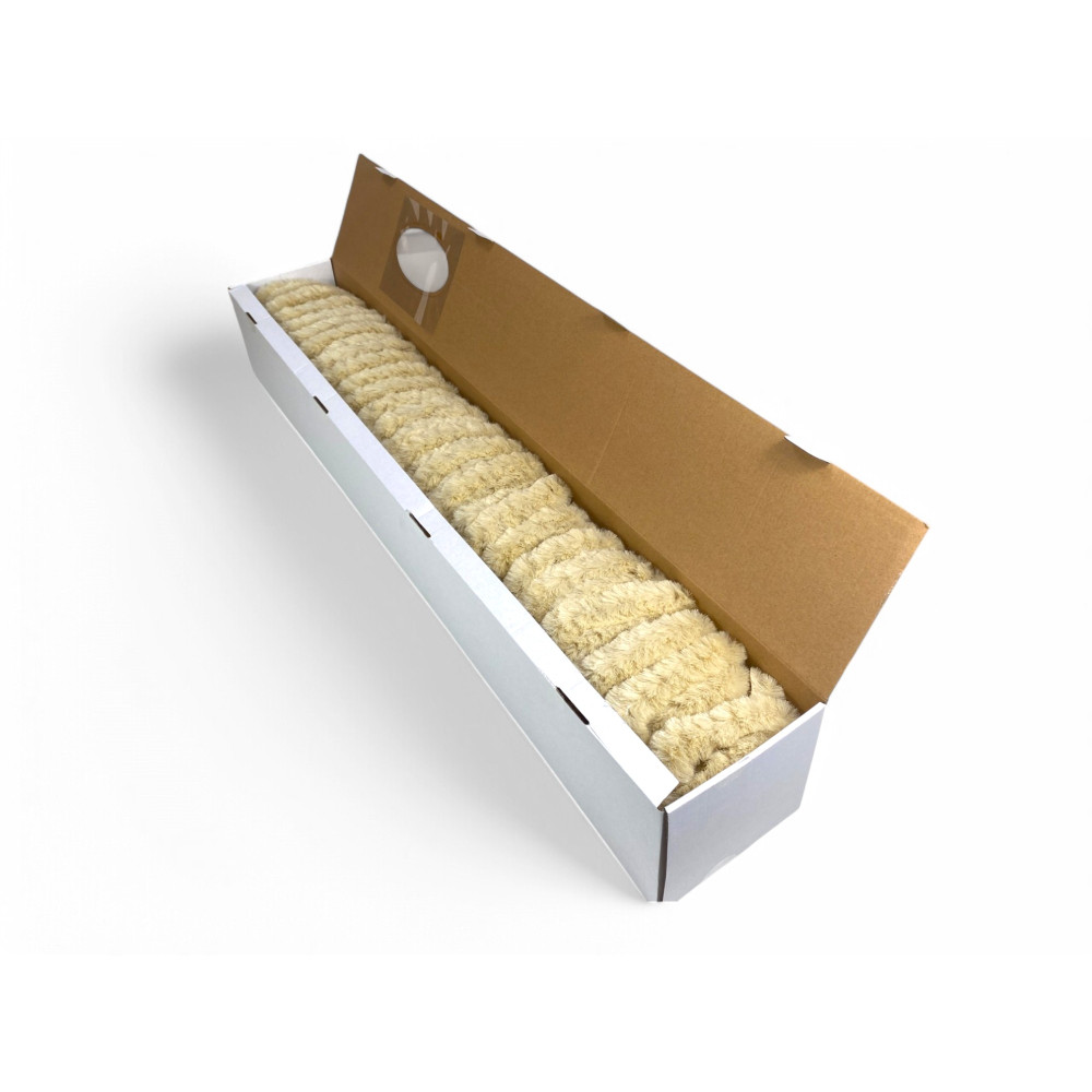 Soffio beige chenille curtain - Insect protection, semi-transparent, easy assembly - 100% recyclable polypropylene