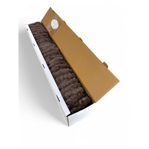 Puffbrauner Chenille-Vorhang - Insektenschutz, halbtransparent, einfach zu montieren - 100% recycelbares Polypropylen