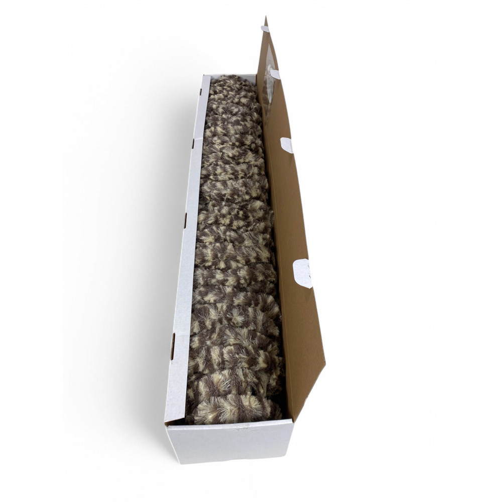 Two-tone Chenille Curtain Beige and Puff Brown - Insect Protection, Semi-transparent, Easy Assembly