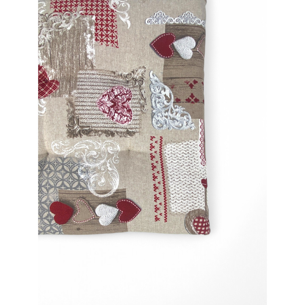 CHAIR COVER Morbidene DORY TIROLESE Heart MARGOT Red