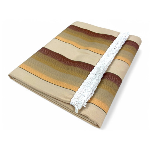 Ombralux Markise Malta - Acryl Dralon® Beige Braun Streifen - Stahlösen, Made in Italy