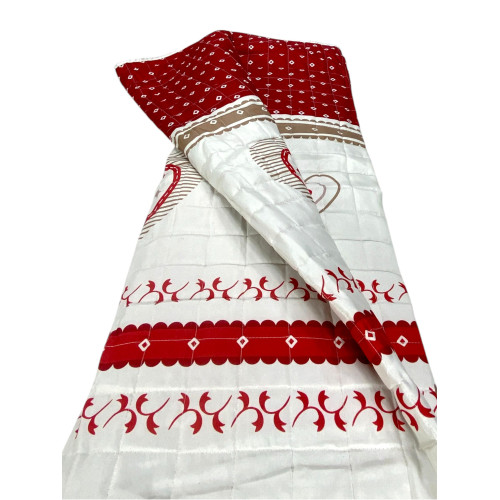 Rote gesteppte Tagesdecke "Champoluc" - Manopesca Mikrofaser, hypoallergene Polsterung, Made in Italy