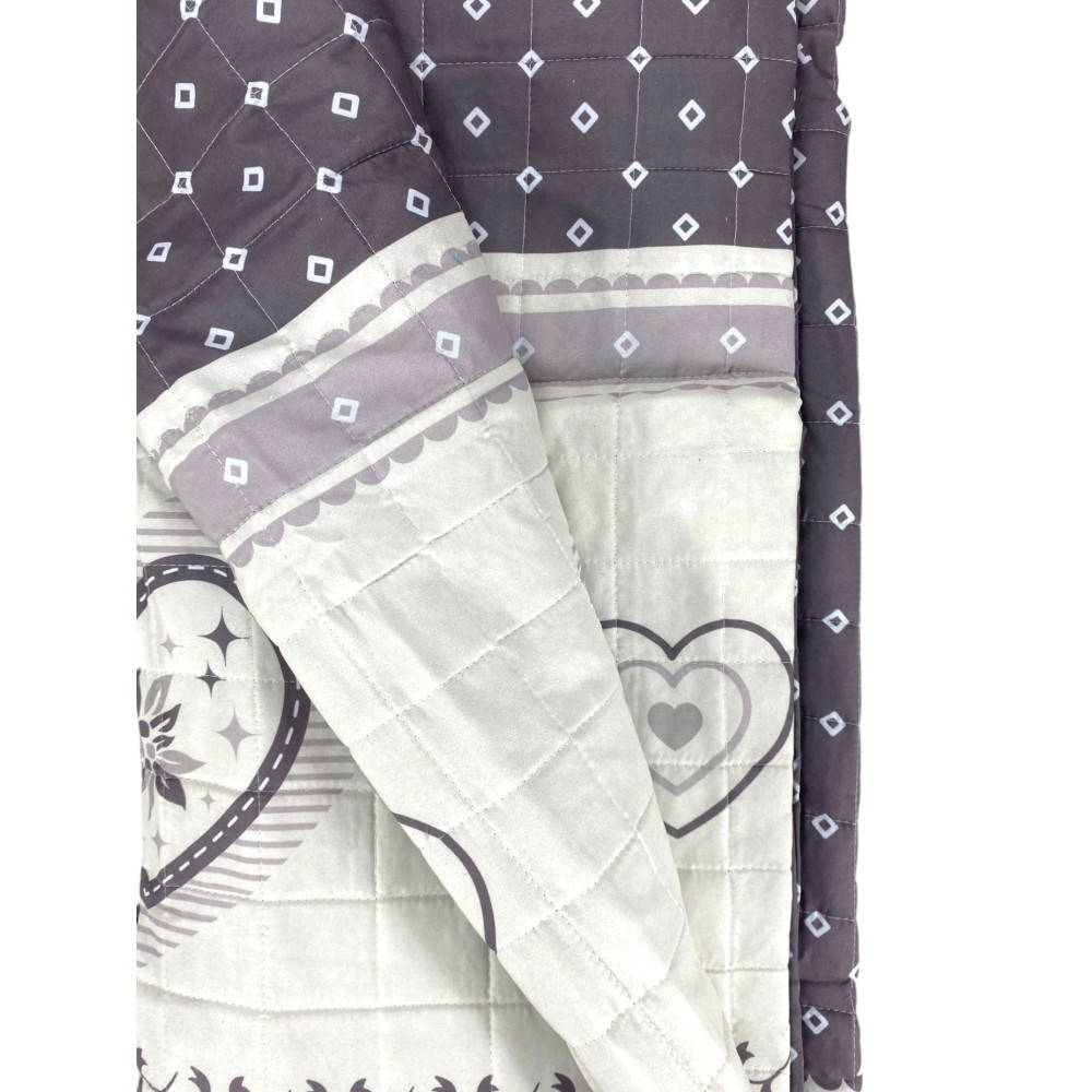 Quilted bedspread "Champoluc" dove grey - Soft microfiber, light hypoallergenic padding, made in Italy