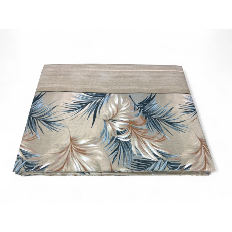 Juego de sábanas de hojas beige arena - Ropa de cama 100% algodón - Made in Italy