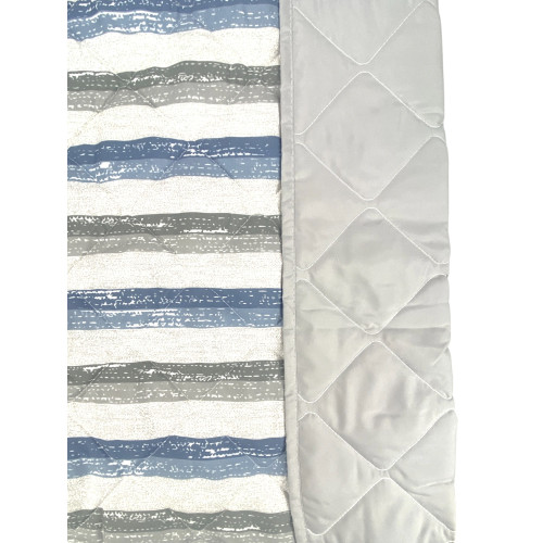Blau gestreifte Steppdecke - Steppdecke für die Zwischensaison - Weiche Mikrofaser 100 gr/m² - Made in Italy