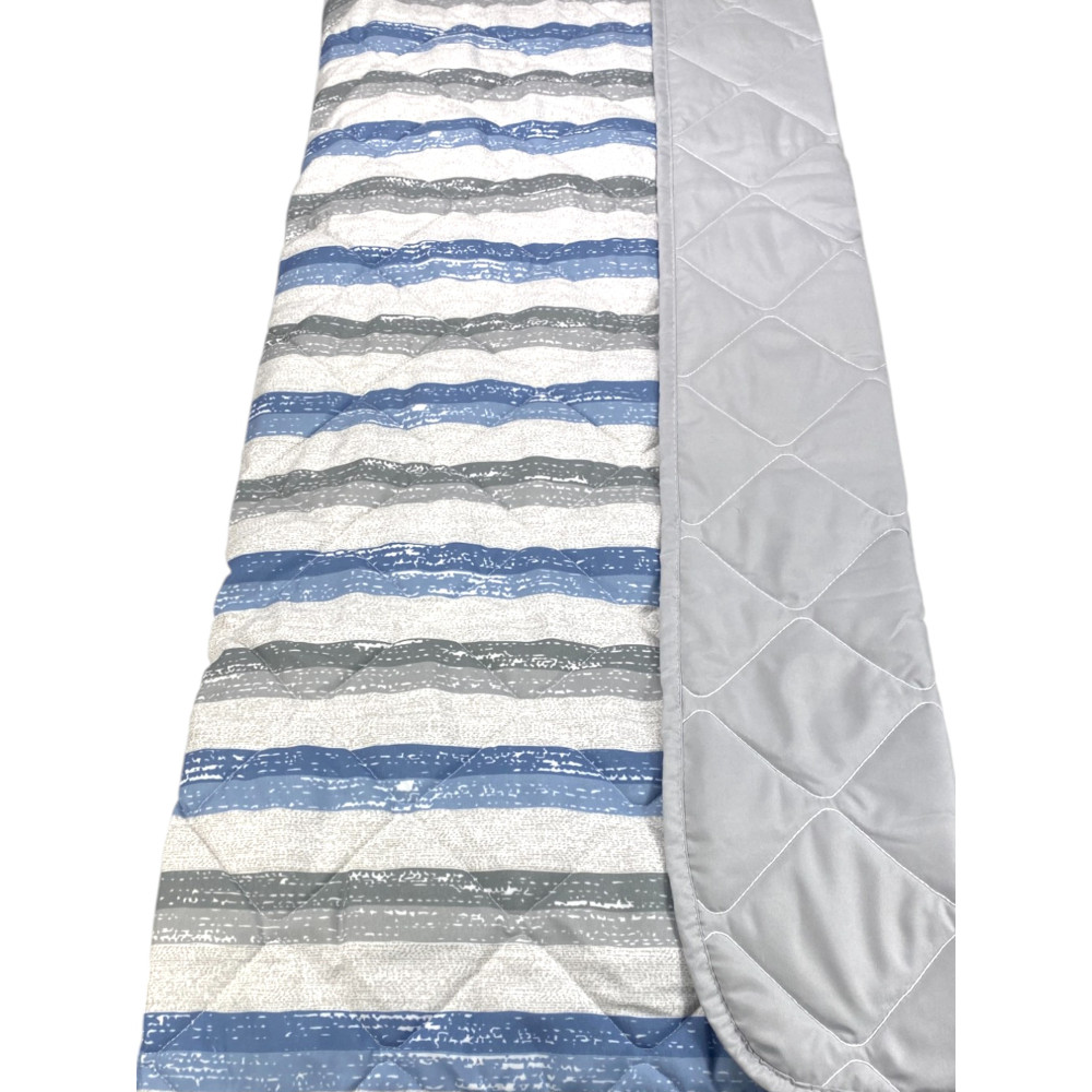 Blau gestreifte Steppdecke - Steppdecke für die Zwischensaison - Weiche Mikrofaser 100 gr/m² - Made in Italy
