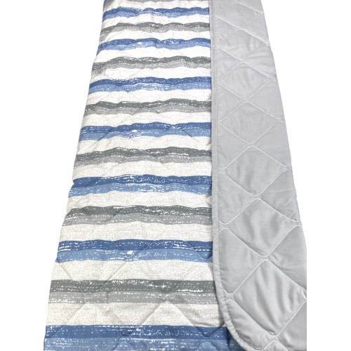 Blau gestreifte Steppdecke - Steppdecke für die Zwischensaison - Weiche Mikrofaser 100 gr/m² - Made in Italy