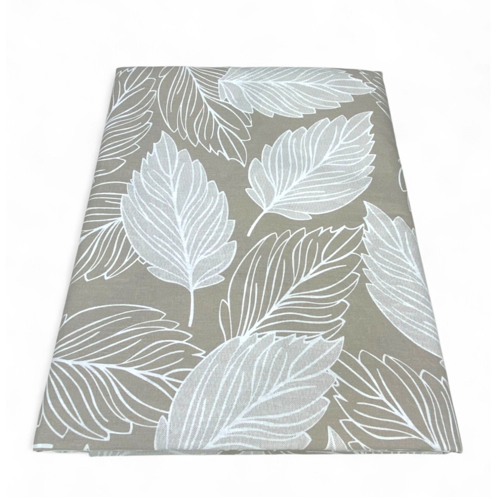 Housse de feuille beige – Grande écharpe en coton polyvalente – Couvre-lit, housse de canapé – Fabriqué en Italie