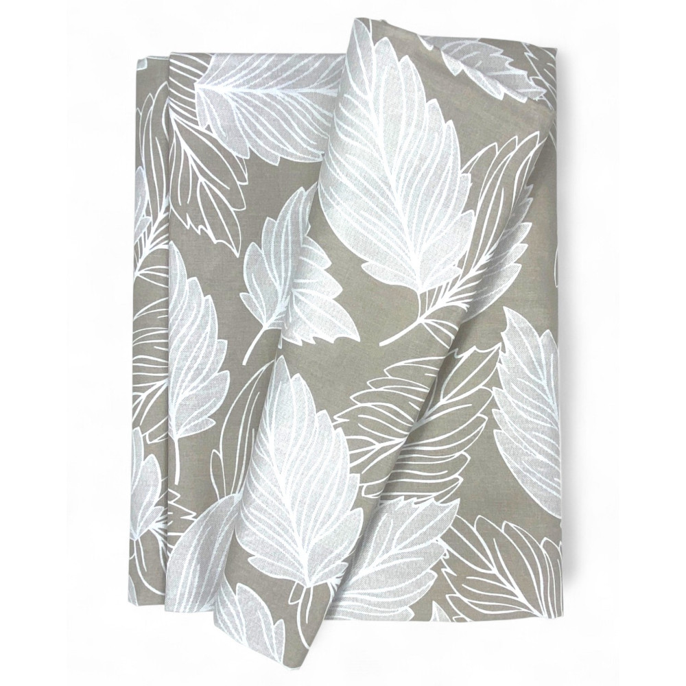 Housse de feuille beige – Grande écharpe en coton polyvalente – Couvre-lit, housse de canapé – Fabriqué en Italie