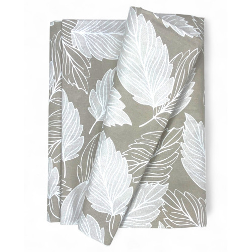 Housse de feuille beige – Grande écharpe en coton polyvalente – Couvre-lit, housse de canapé – Fabriqué en Italie