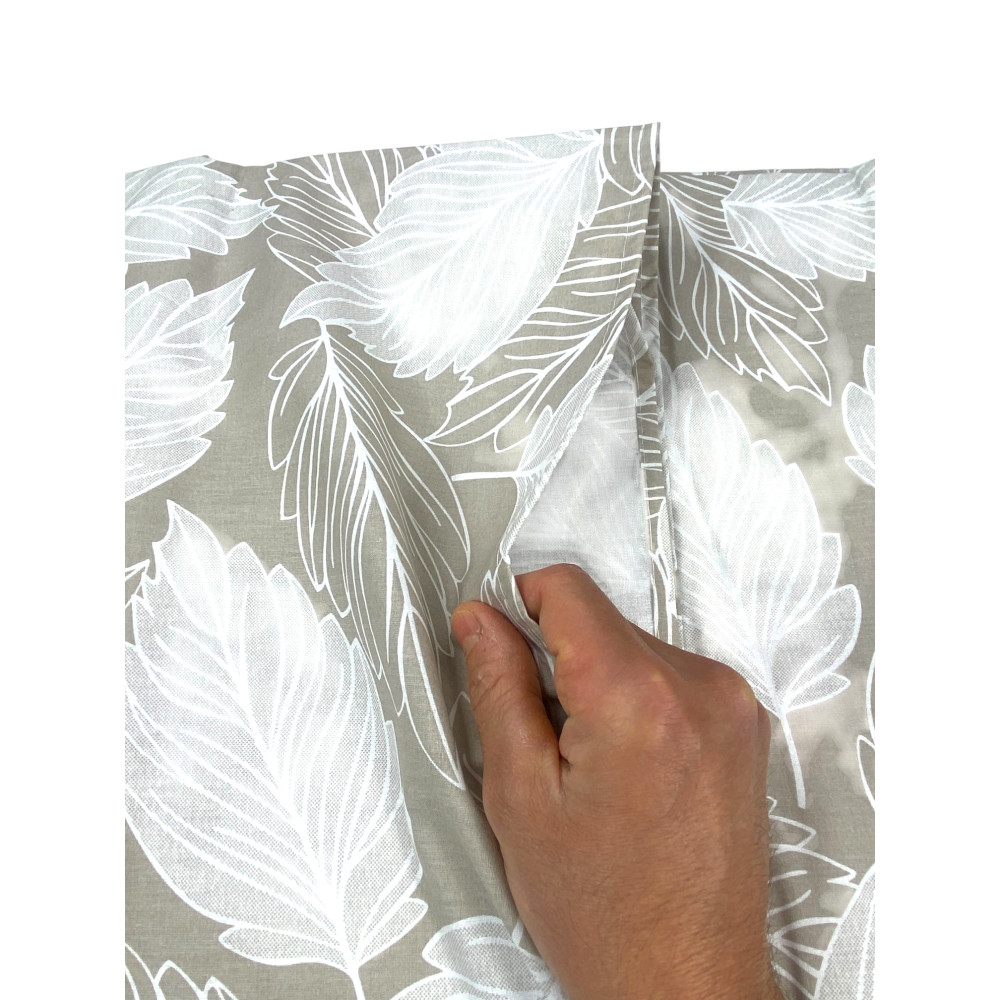 Housse de feuille beige – Grande écharpe en coton polyvalente – Couvre-lit, housse de canapé – Fabriqué en Italie