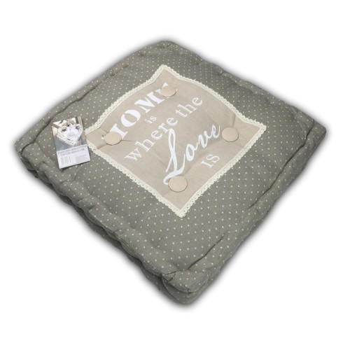 STUHLBEZUG HAUS- UND GARTENKISSEN FUTON PARIS HOME IS WHERE THE LOVE CM.45X45