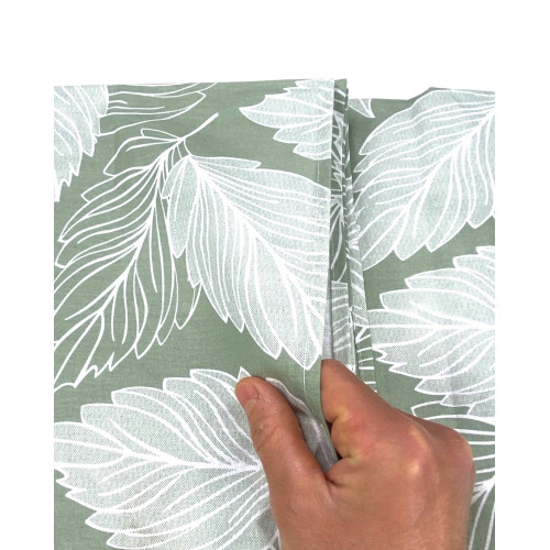 Funda Green Leaves – Bufanda grande de algodón multiusos – Colcha, funda de sofá – Made in Italy