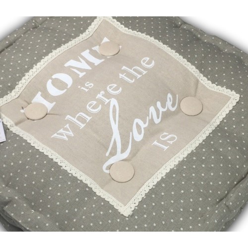 CHAIR COVER HOME AND GARDEN CUSHION FUTON PARIS HOME IS WHERE THE LOVE CM.45X45