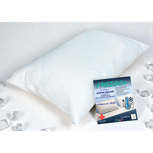 Ice-Touch Single Refreshing Pillowcase 50x80 cm – Summer Temperature Regulating – Breathable and Made in Italy