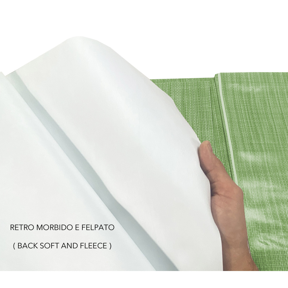 Nappe LIMA vert clair – Toile cirée plastifiée PVC lavable antidérapante – Made in Italy