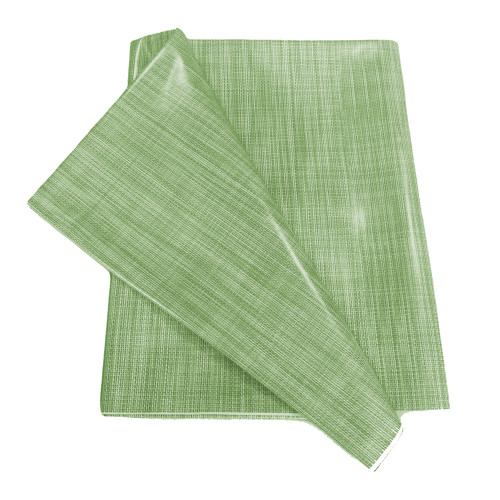 LIMA Light Green Tablecloth – Non-slip Washable PVC Plasticized Waxed Canvas – Made in Italy