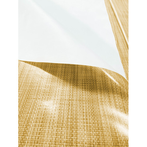 Mantel amarillo LIMA – Efecto lino Lona encerada plastificada PVC lavable – Made in Italy