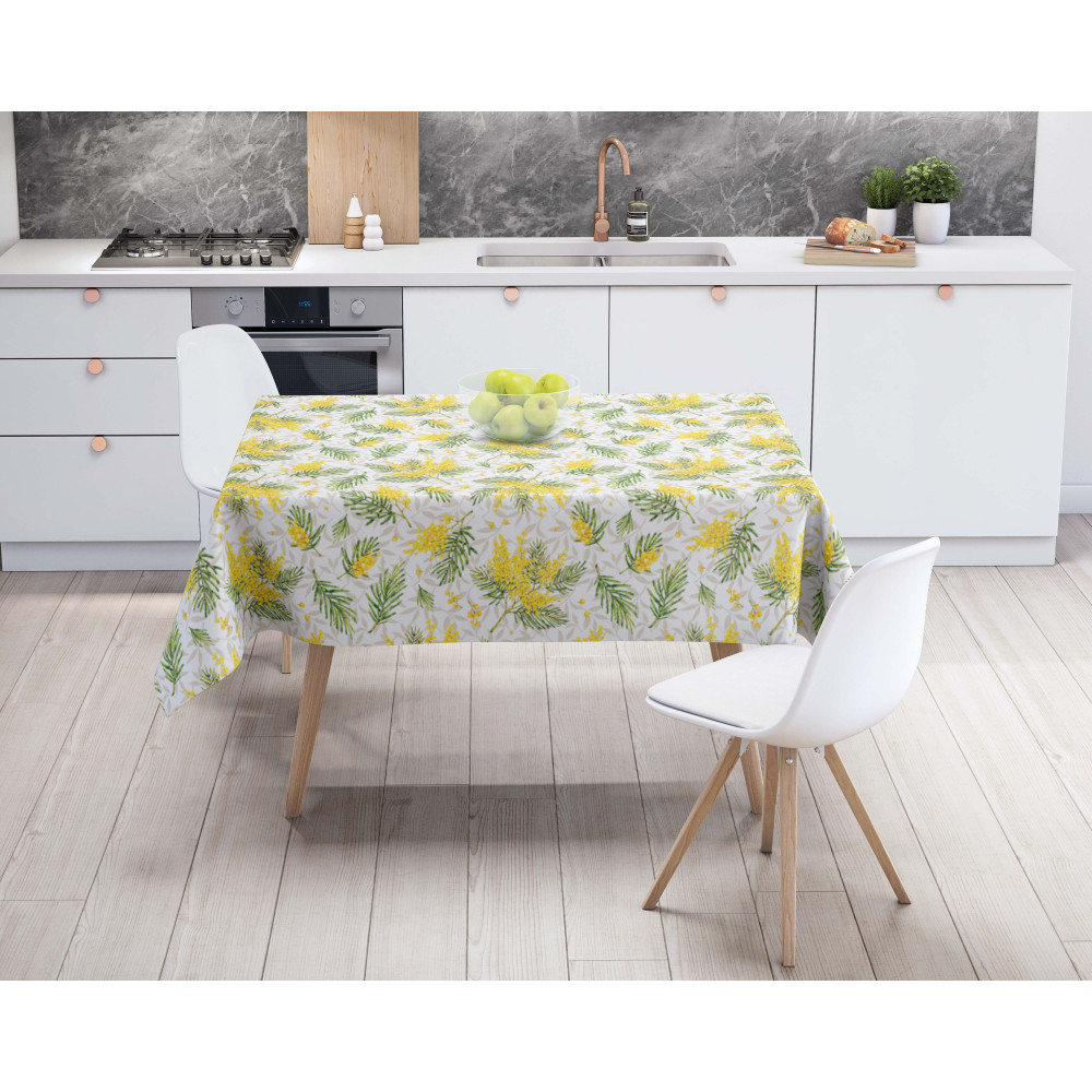 LIMA Mimosa Tischdecke – Waschbares PVC mit Leineneffekt, plastifiziertes, gewachstes Segeltuch – Made in Italy