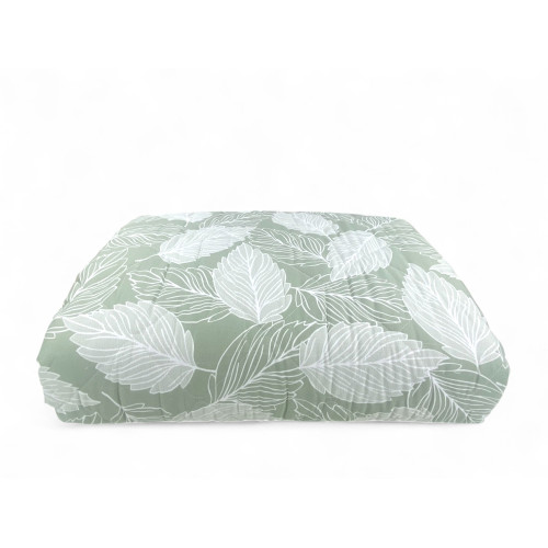 Edredón Green Leaves - Colcha de microfibra suave de entretiempo 100 gr/m² - Made in Italy, Transpirable