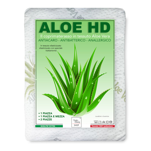 Funda de colchón ALOE VERA HD antiácaros e hipoalergénica MADE IN Italy