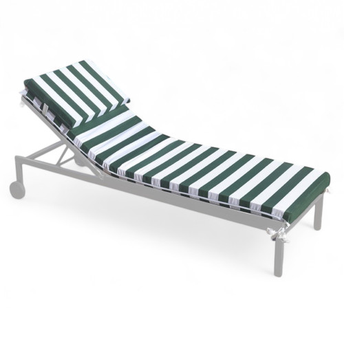 Surmatelas rembourré pour transats de piscine avec coussin en mousse à mémoire de forme - 7 cm Épaisseur 60x200 cm. Housse amovi