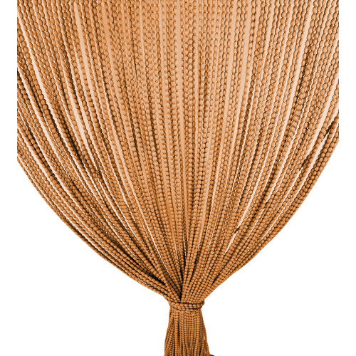 Mariel Soft Beaded Curtain in Anti-Insect and Anti-Noise Fabric - Changeable - Rust Color