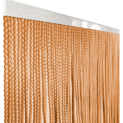 Tenda Mariel Soffice a Perline in Stoffa Anti Insetti e Antirumore - Modificabile - Colore Ruggine