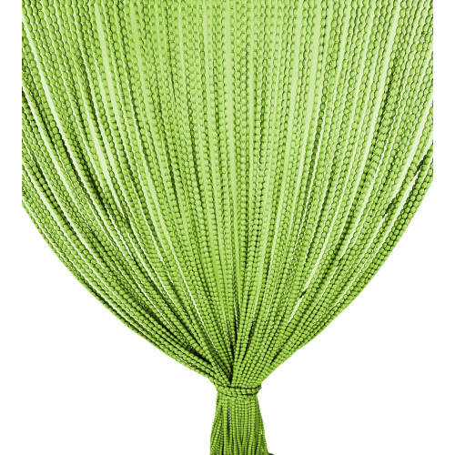 Rideau en perles douces Mariel en tissu anti-insectes et anti-bruit - modifiable - couleur verte