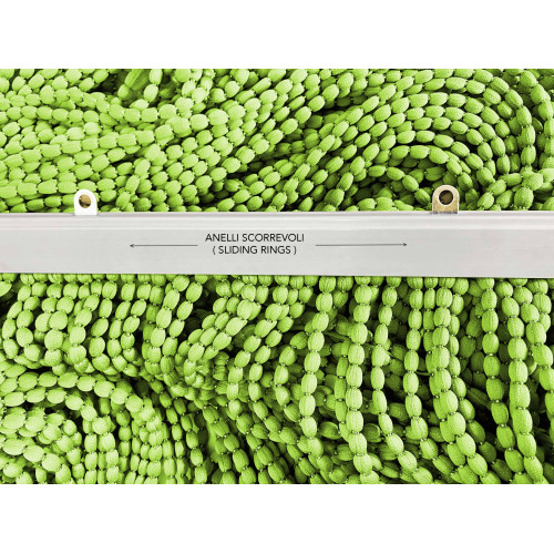 Cortina de cuentas suaves Mariel en tejido anti-insectos y anti-ruido - Modificable - Color verde