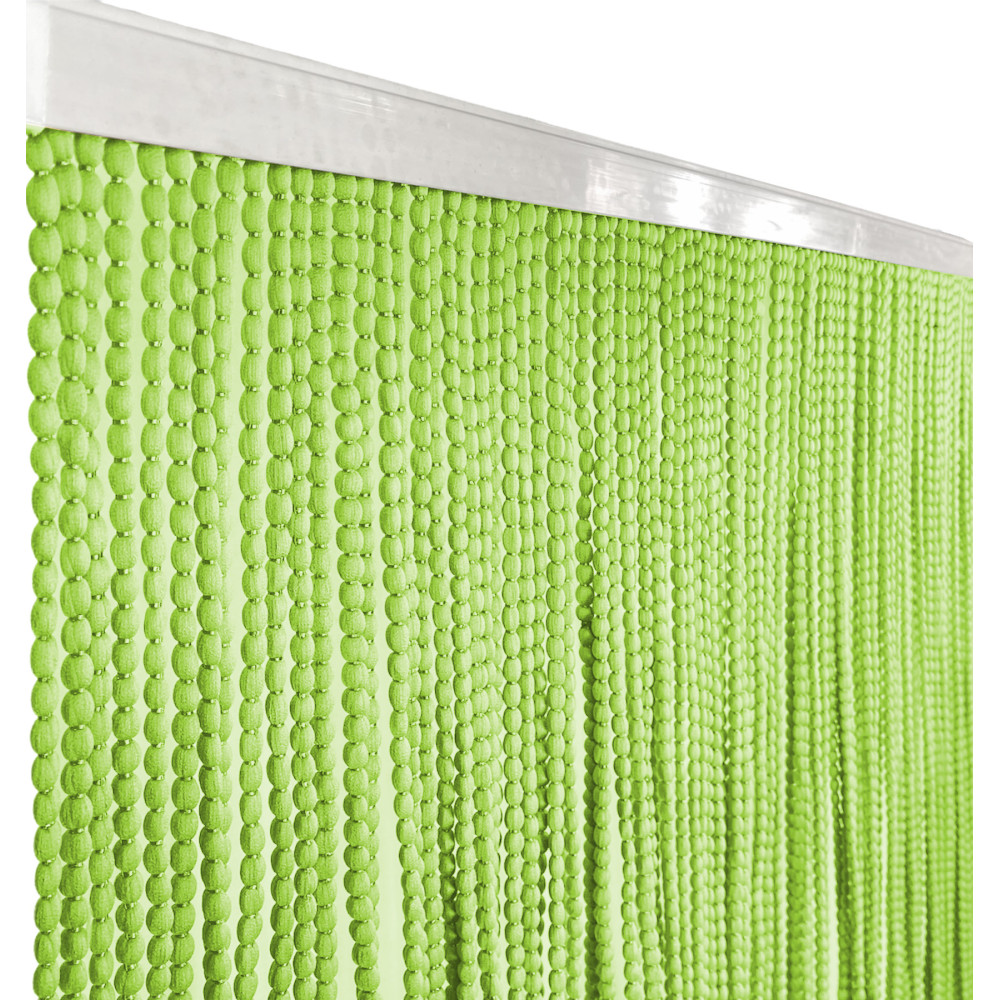 Mariel Soft Beaded Curtain in Anti-Insect and Anti-Noise Fabric - Modifiable - Green Color