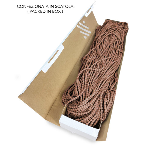 Cortina de cuentas suaves Mariel en tejido anti-insectos y anti-ruido - Modificable - Color marrón