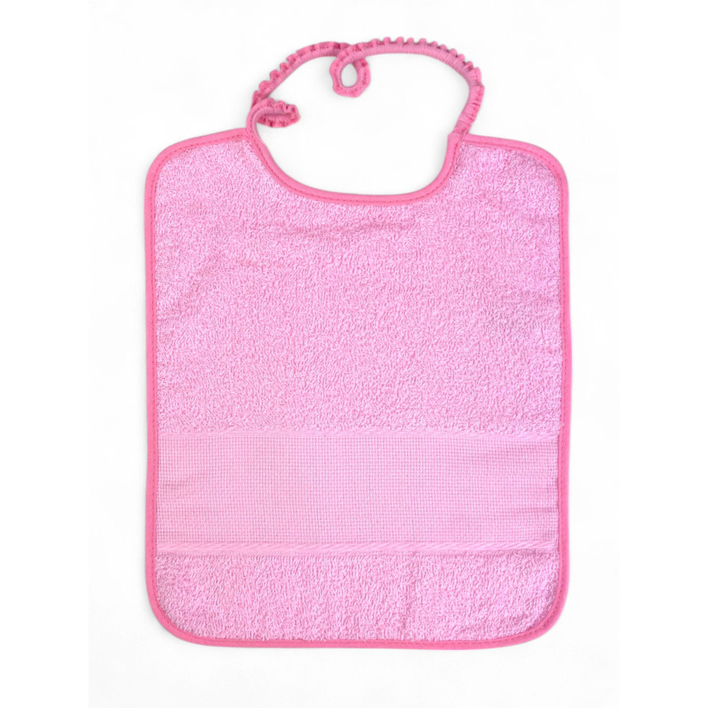 Cloud Kindergarten Set 2 Pièces en éponge de coton avec toile AIDA cousue - Bavoir + serviette - Fabriqué en Italie