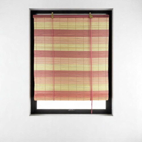 Bamboo Roller Blind 60x150 cm - Natural Wood Roller Shutter for Indoor and Outdoor Use - Easy Assembly