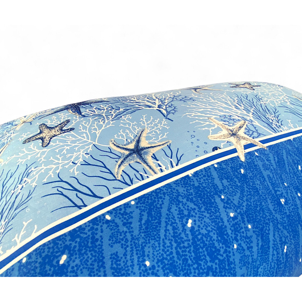 Juego de sábanas estrella de mar azul – Motivo coral y estrella – 100% algodón – Made in Italy, lavable
