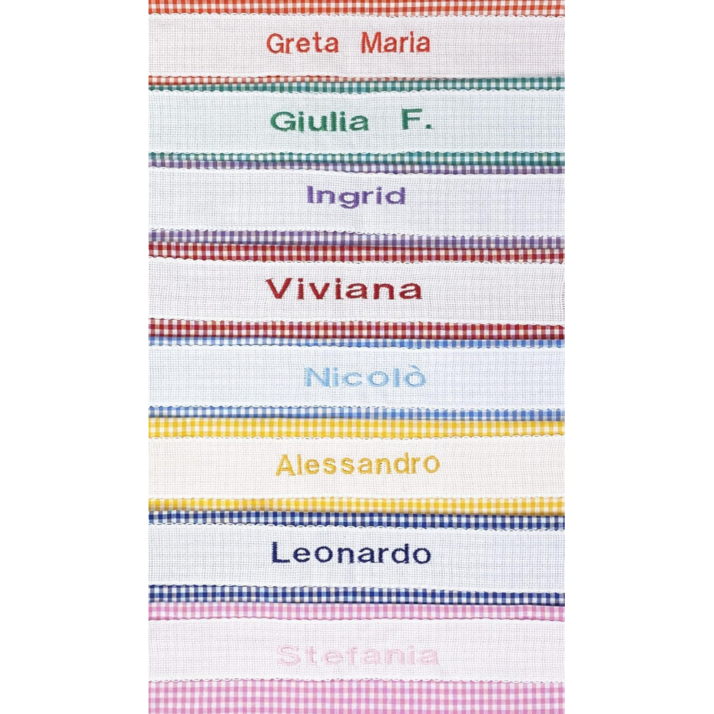 Personalized 4-Piece Kindergarten Set – Cotton Made in Italy – Bag, Bib, Towel and Pouch with Name Embroidery