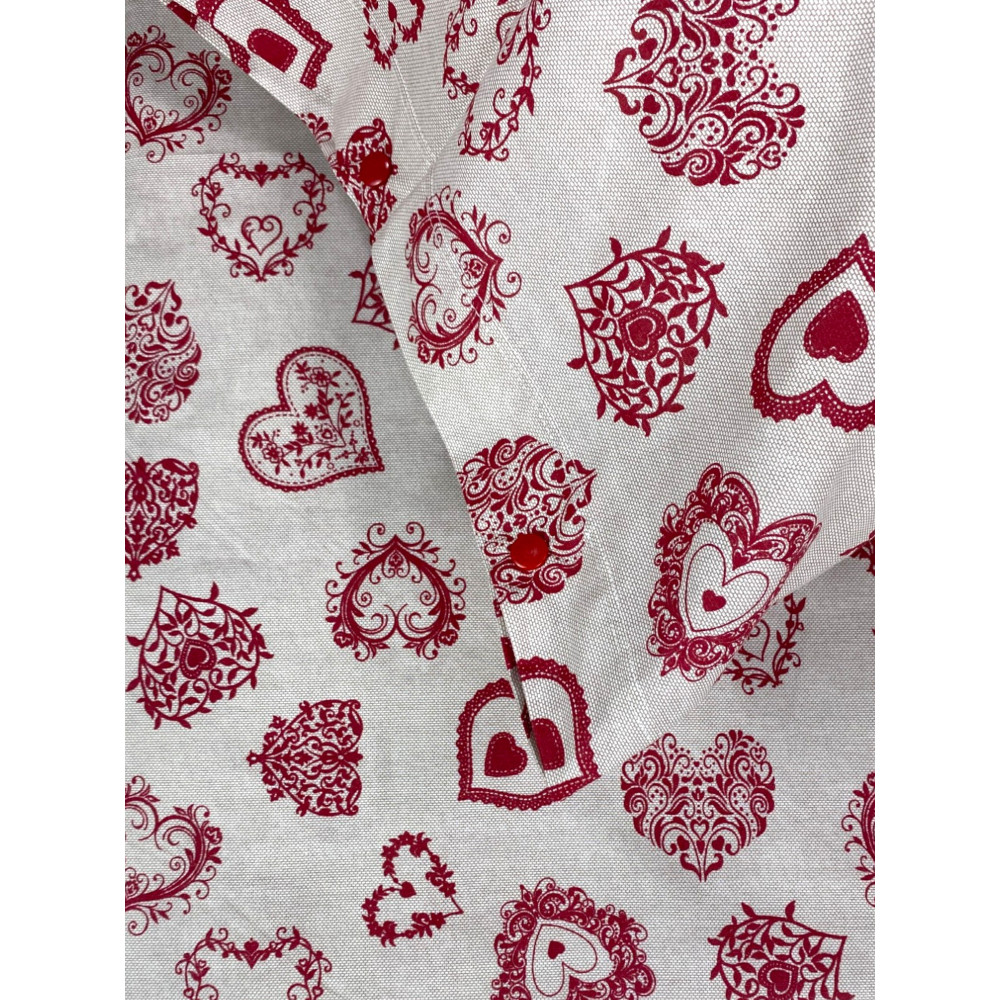 Miros Red Heart Duvet Cover – 100% Tyrolean Cotton Made in Italy – Hearts on Both Sides