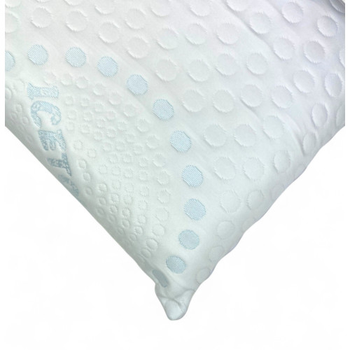Almohada viscoelástica COLD+ 75×45 cm – Refrescante efecto Ice Touch – Cervical ergonómica – Made in Italy, Funda extraíble