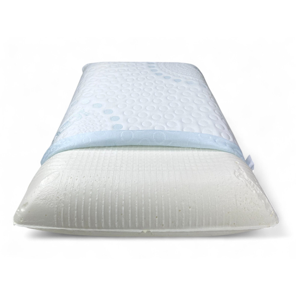 Oreiller en mousse à mémoire de forme COLD+ 75×45 cm – Effet Ice-Touch rafraîchissant – Cervical ergonomique – Fabriqué en Itali