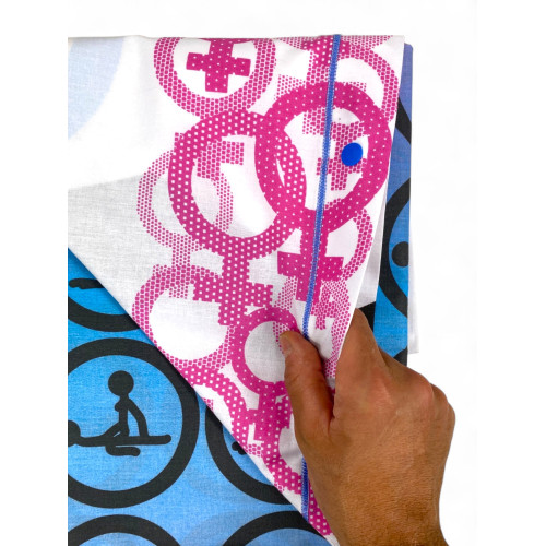 Copripiumino Kamasutra - Set Letto Erotico in Cotone 100% con Federe Double Face - Made in Italy, Idea Regalo Piccante