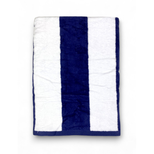 Jacquard Beach Towel "Forte dei Marmi" Blue Stripes 90×165 cm – Cotton Terry Beach Towel, Elegant, Absorbent