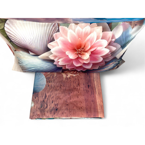 Parure de lit double ESTATE - Couvre-lit 100 % coton avec impression numérique - Taies d’oreiller double face, volant à rabat